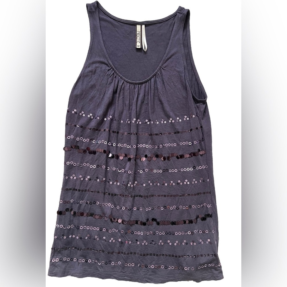 Kische Purple Sparkle Sequine Tank Top M - Picture 5 of 8